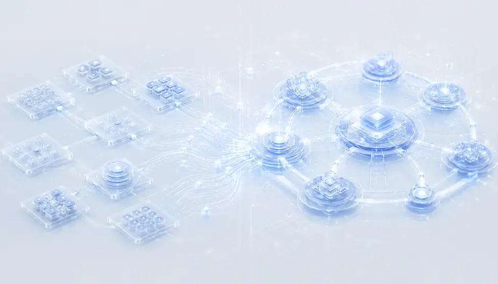 Getrennte digitale Prozesse verbinden sich zu einer flexiblen und vernetzten Organisationsstruktur